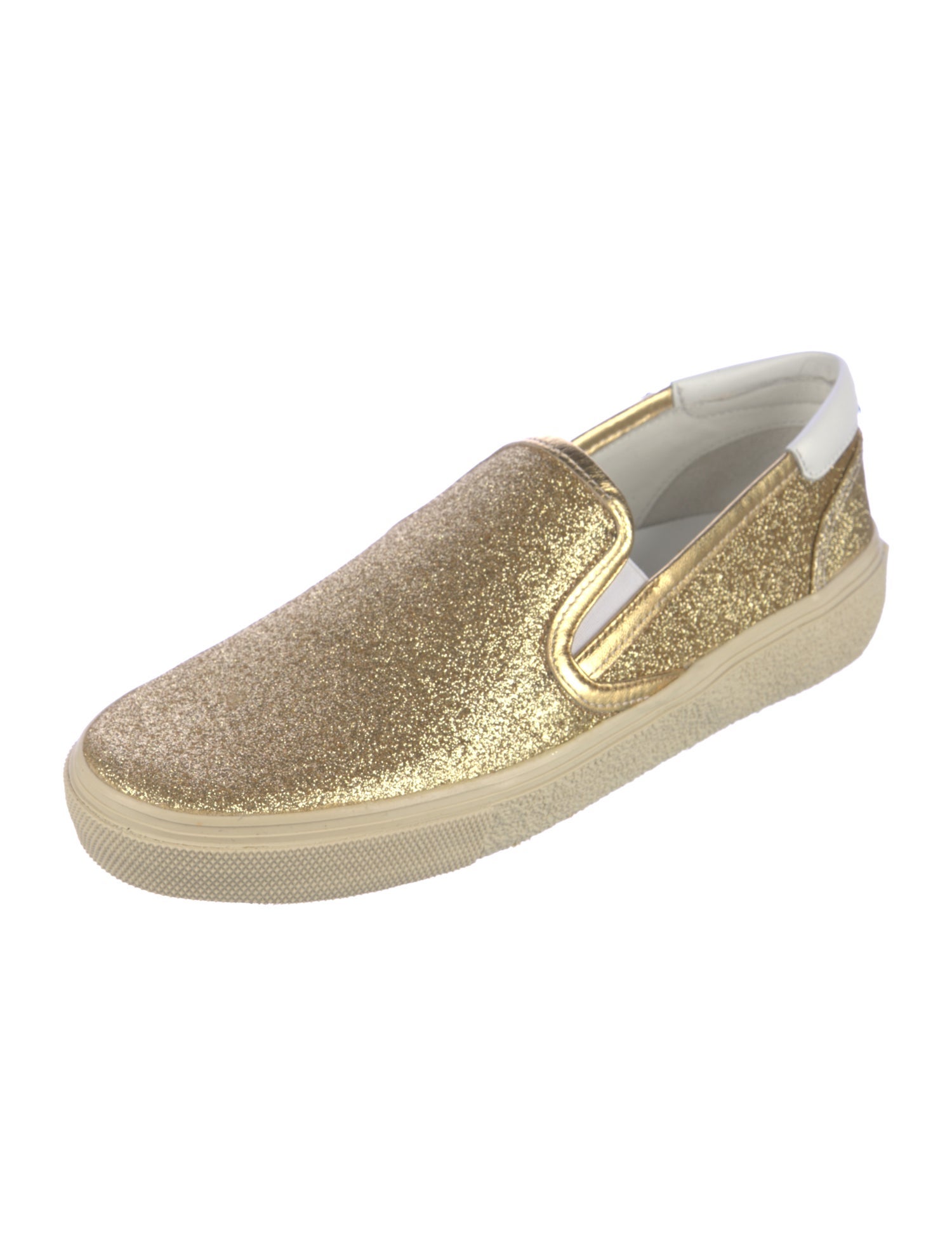 Saint Laurent Glitter Glitter Accents Loafers